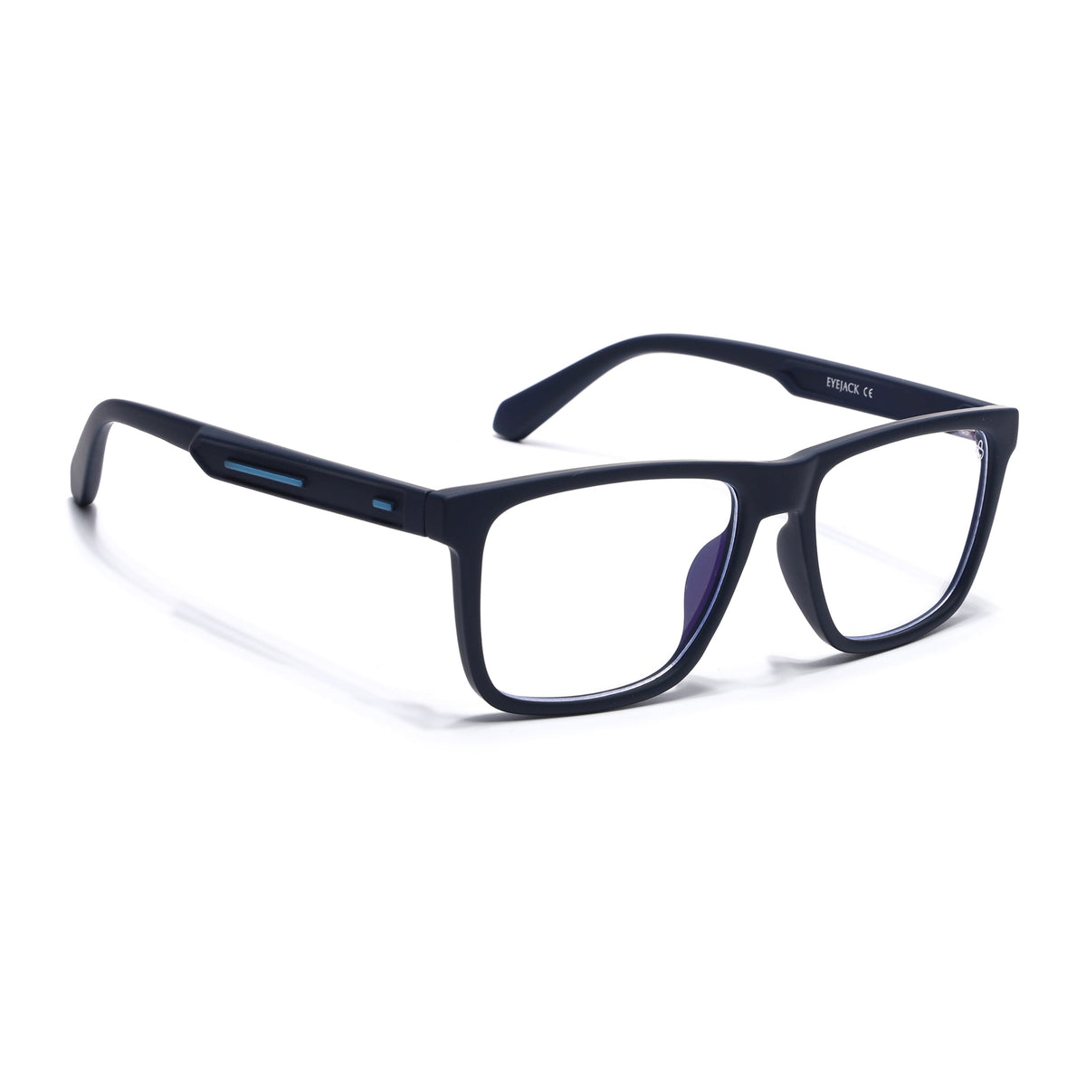 Eyejack Crossline Navy Blue Square Eyeglasses for Men and Women - Style 2107 - view 1