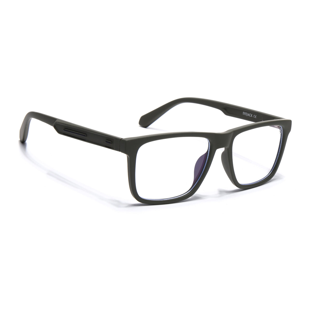 Eyejack Crossline Green Square Eyeglasses for Men and Women - Style 2109 - view 1