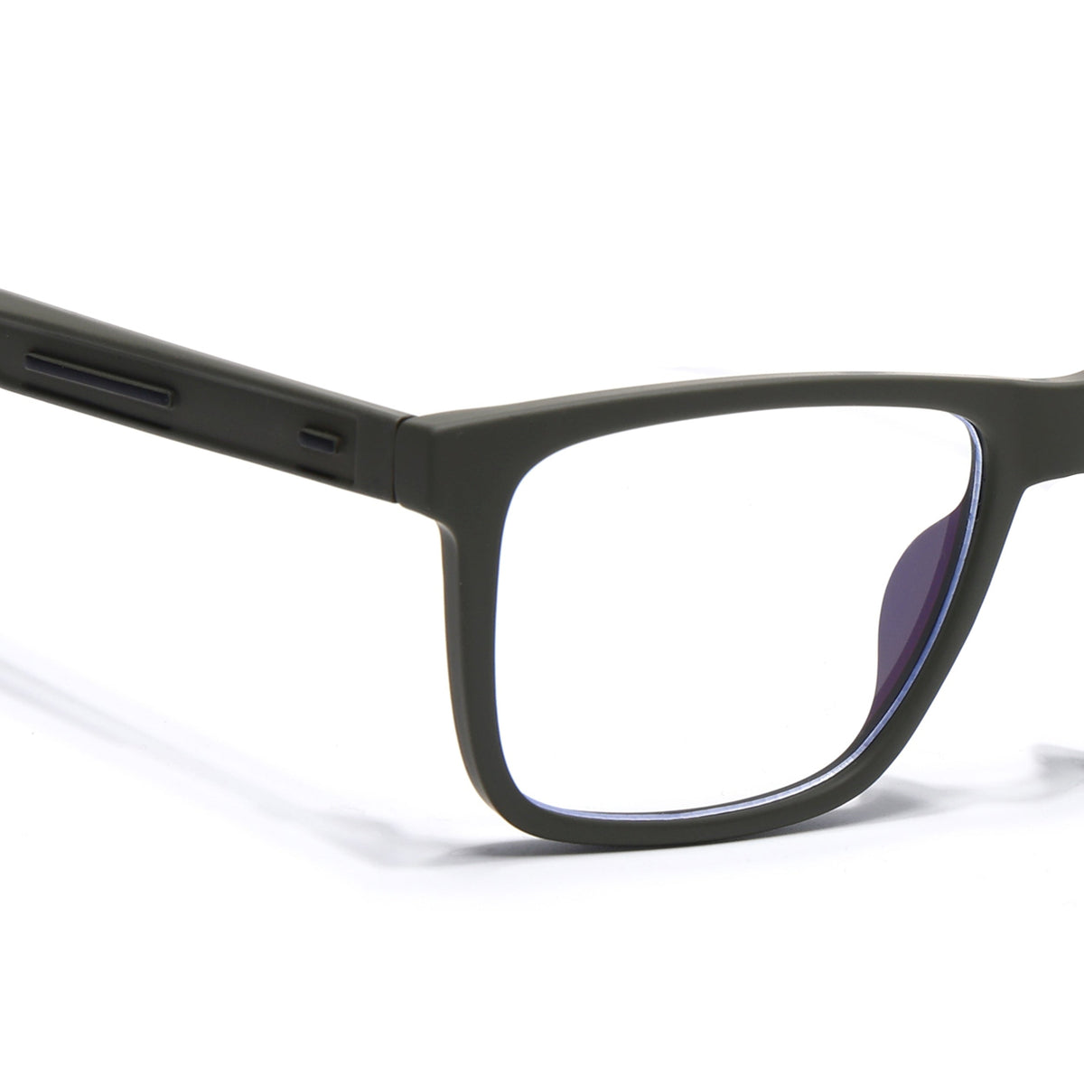 Eyejack Crossline Green Square Eyeglasses for Men and Women - Style 2109 - view 3