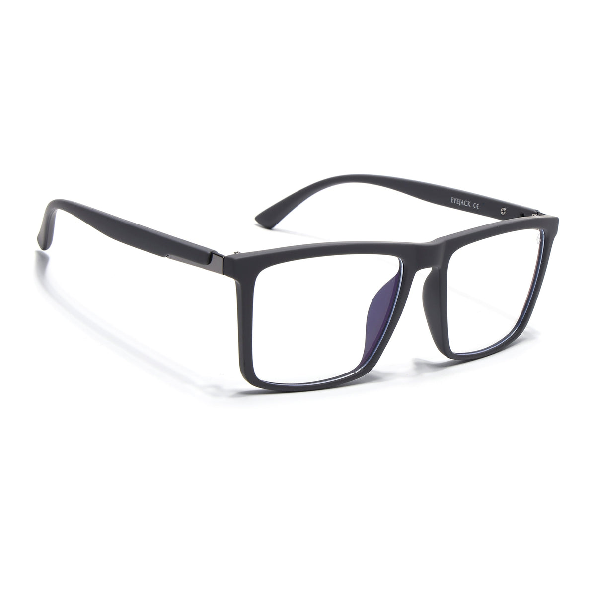Eyejack Crossline Grey Square Eyeglasses for Men and Women - Style 2112 - view 1