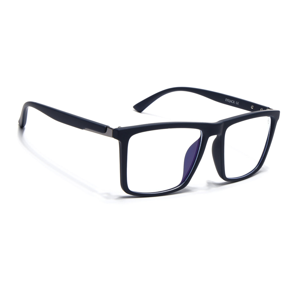 Eyejack Crossline Navy Blue Square Eyeglasses for Men and Women - Style 2113 - view 1
