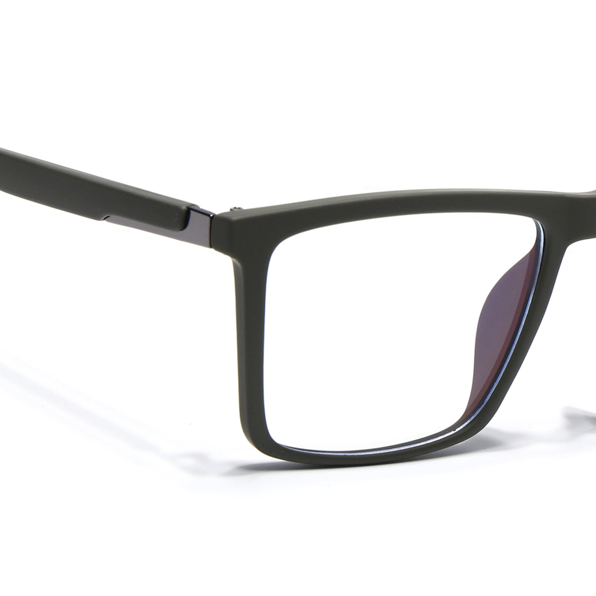 Eyejack Crossline Green Square Eyeglasses for Men and Women - Style 2115 - view 3