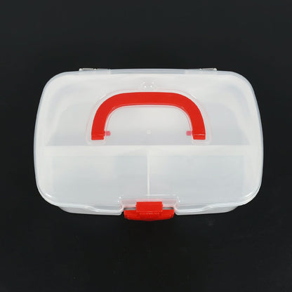 Medical Storage Box with Handle & Transparent Lid – Multipurpose First Aid Organizer