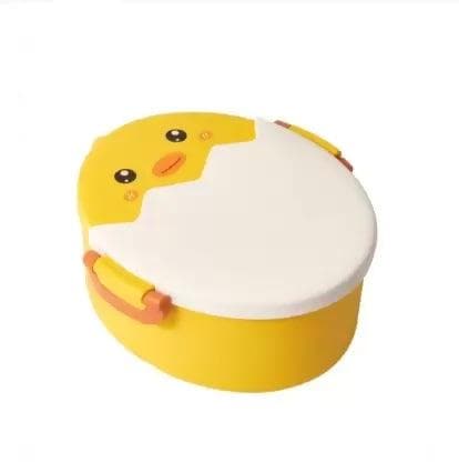 Unique And Stylish Chicken In A Egg Shape Lunch Box For All (Yellow) - HalfPe