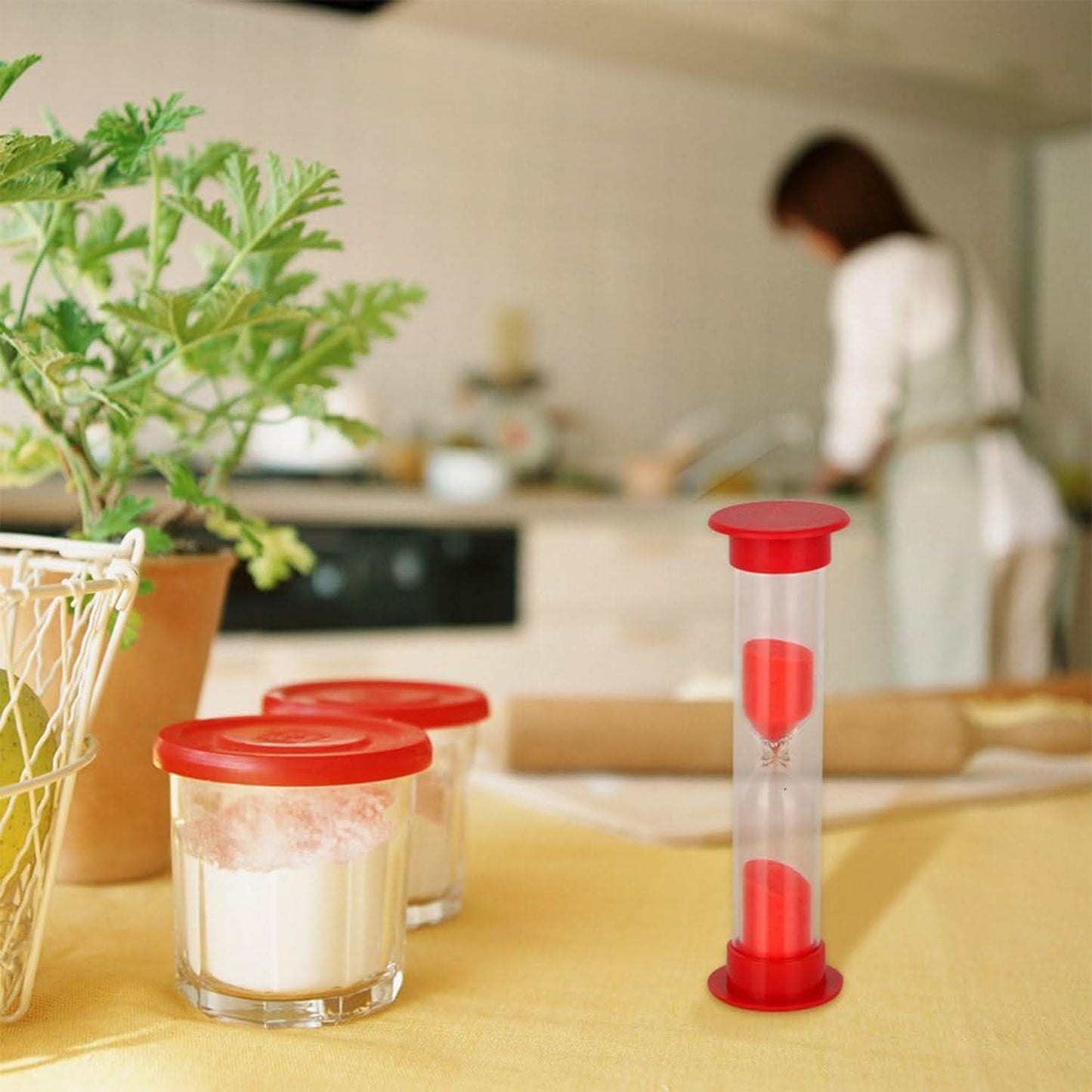 3-Minute Sand Clock  Pcs for Kitchen, School & Brushing Teeth (Set of 5)