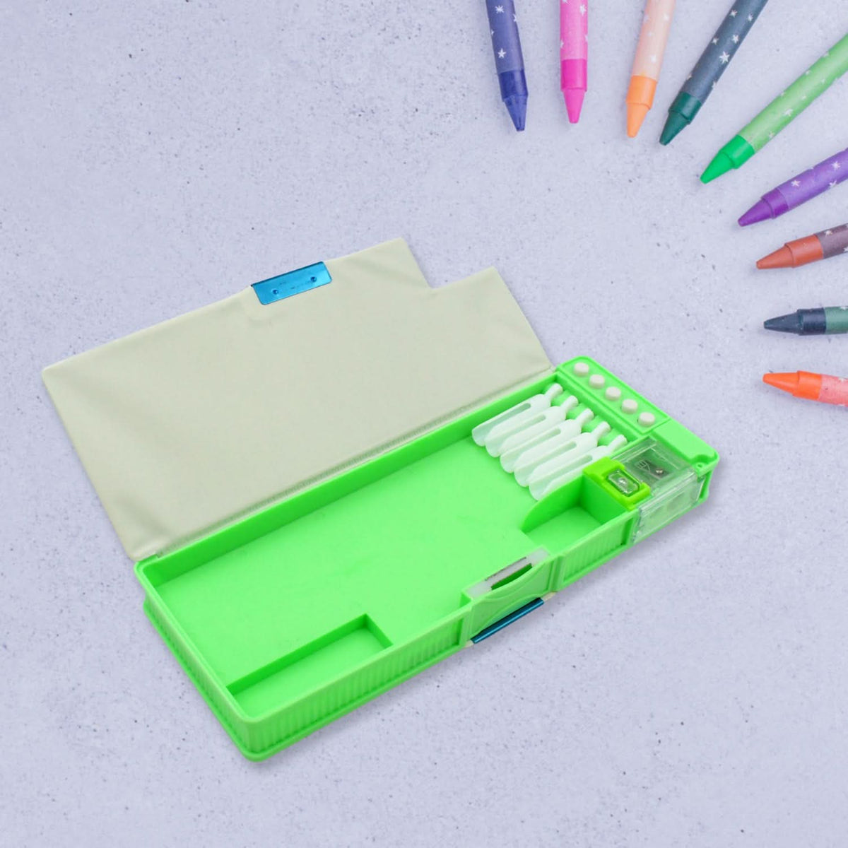 Multipurpose Compass Box Pencil Box With 2 Compartments For School HP DD
