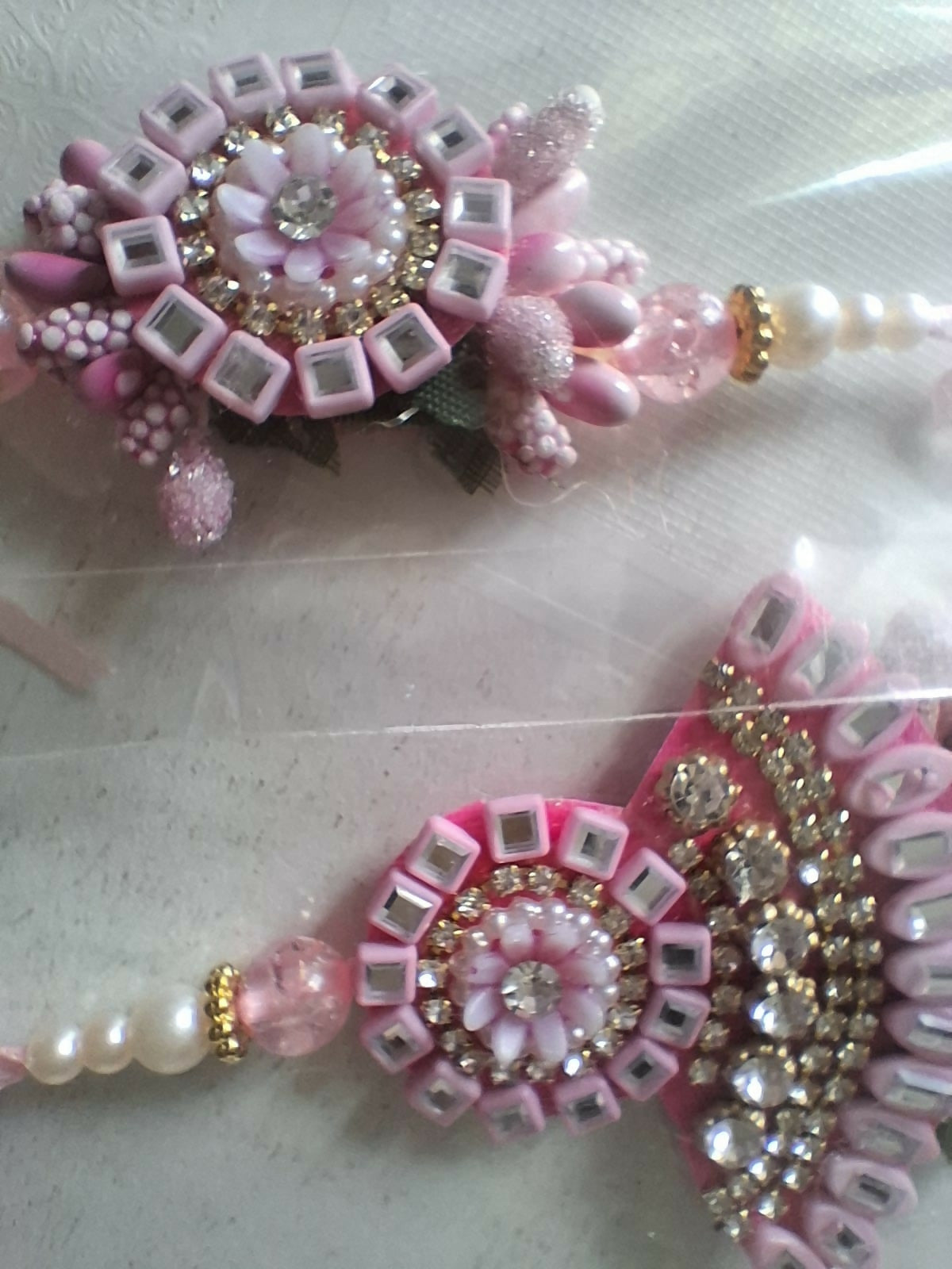 Designer Bhaiya Bhabhi Lumba Rakhi Combo Pack – Multi-Color Handcrafted (Set of 2)