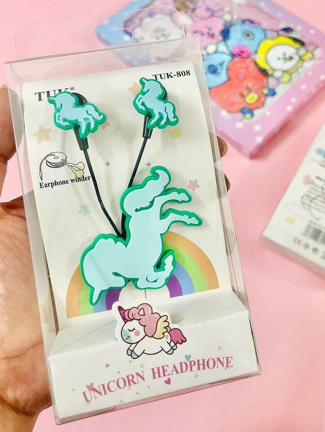 Unicorn Theme Earphones (Multi Colour) - HalfPe