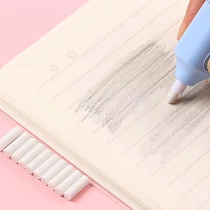 Electric Pencil Eraser with 10 Refills – Precision Erasing Tool for Students & Artists