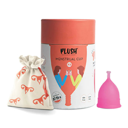 Plush 100% Reusable Menstrual Cup For Women With Cotton Pouch (Size: Extra Small)