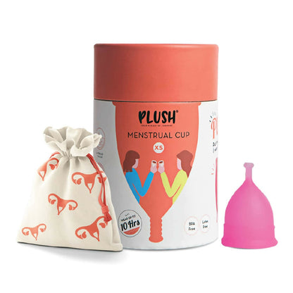 Plush 100% Reusable Menstrual Cup For Women With Cotton Pouch (Size: Extra Small)