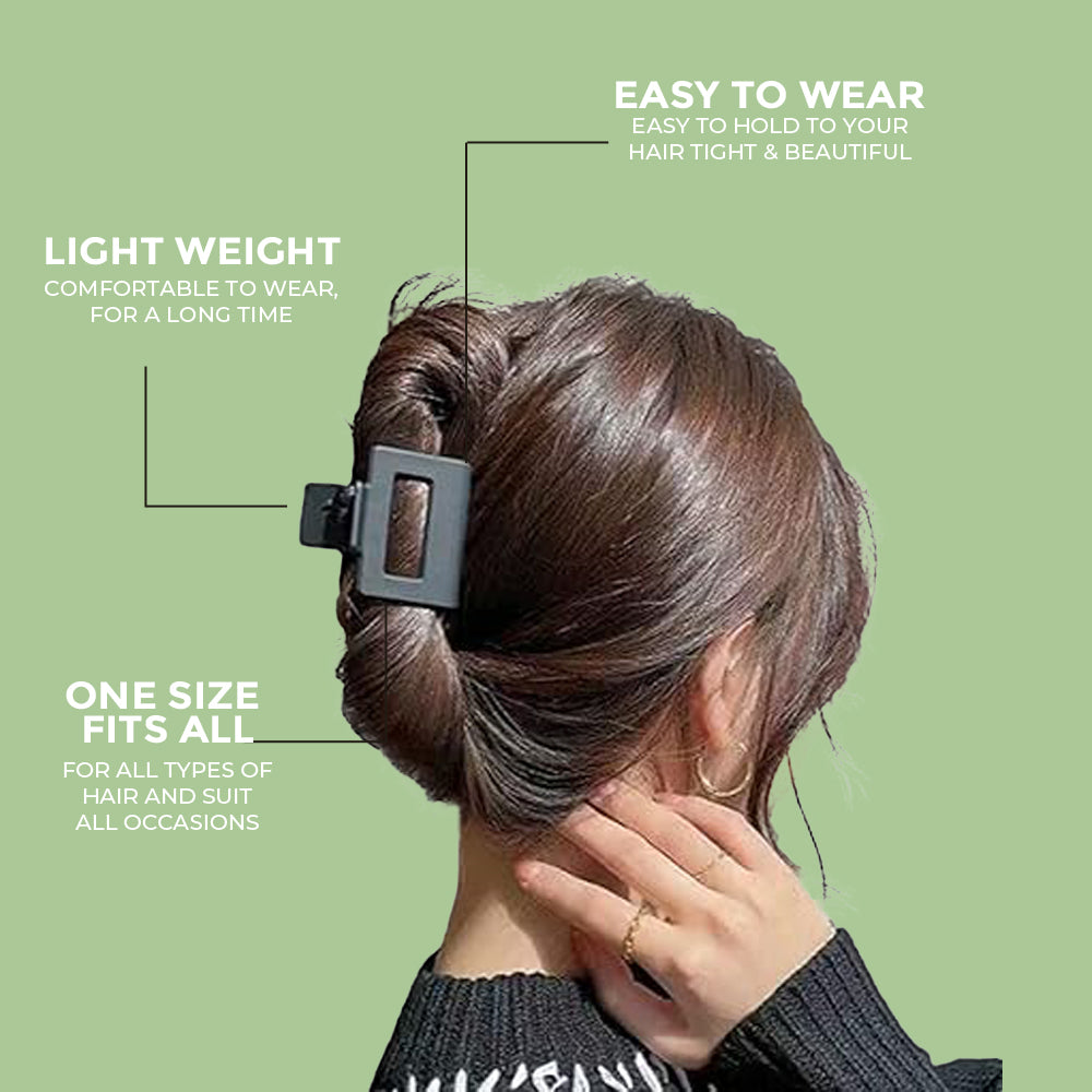 Prolume Rectangle Shape Hair Clutchers Clips For Hair Accessories For Women Girl Hair Clutchers Stylish & Durable (pack of 5)