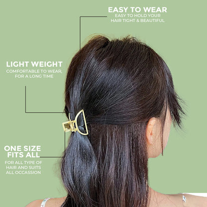 Prolume D Shape Hair Clutchers Clips For Hair Accessories For Women Girl Hair Clutchers Stylish & Durable (pack of 5)