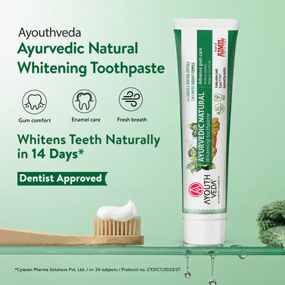 Ayurvedic Natural Whitening toothpaste Pack of 4 (100 gm) Aimil Ayouthveda