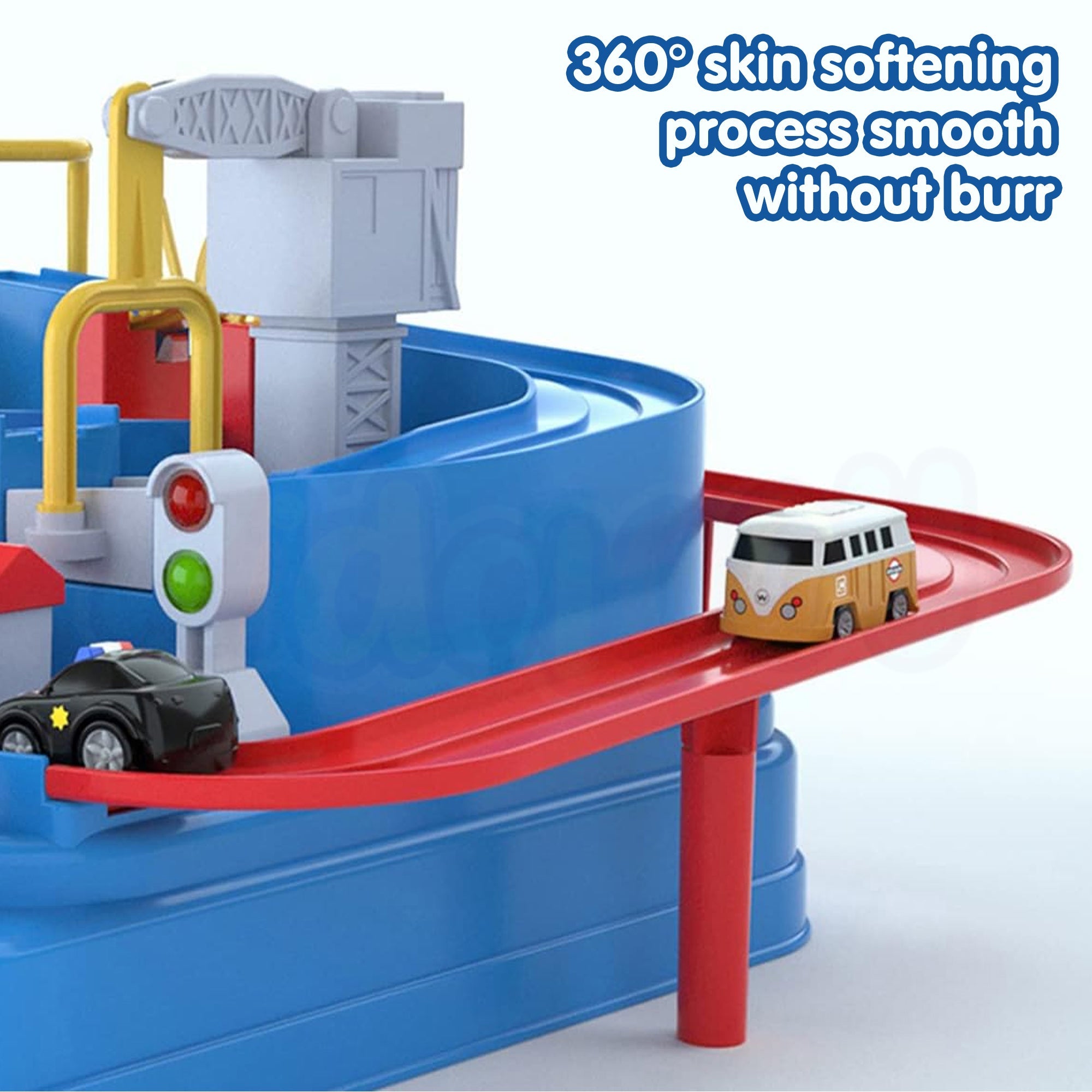 Kidology Car Race Tracks Toy | Car Adventure Toy for 0-3 Years, Boys, Girls & Kids | Playset City Rescue Activity for Toddlers | Pre Educational Learning Puzzle Gift for Babies (4 Car Included)