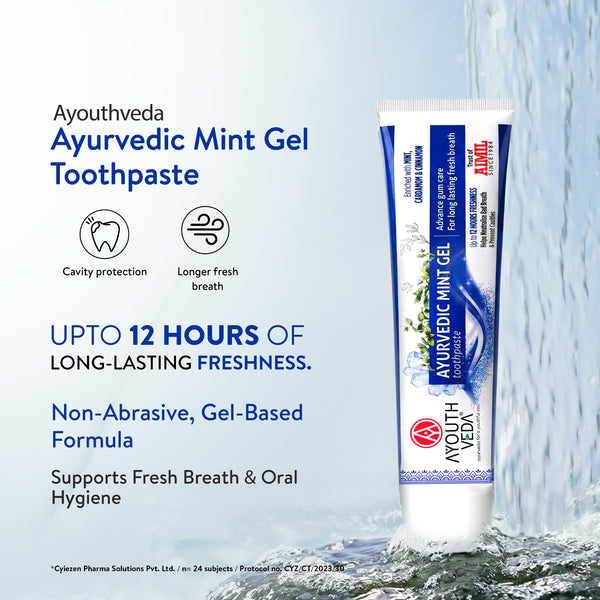 Ayurvedic Mint Gel toothpaste Pack of 4 (100 gm) Aimil Ayouthveda