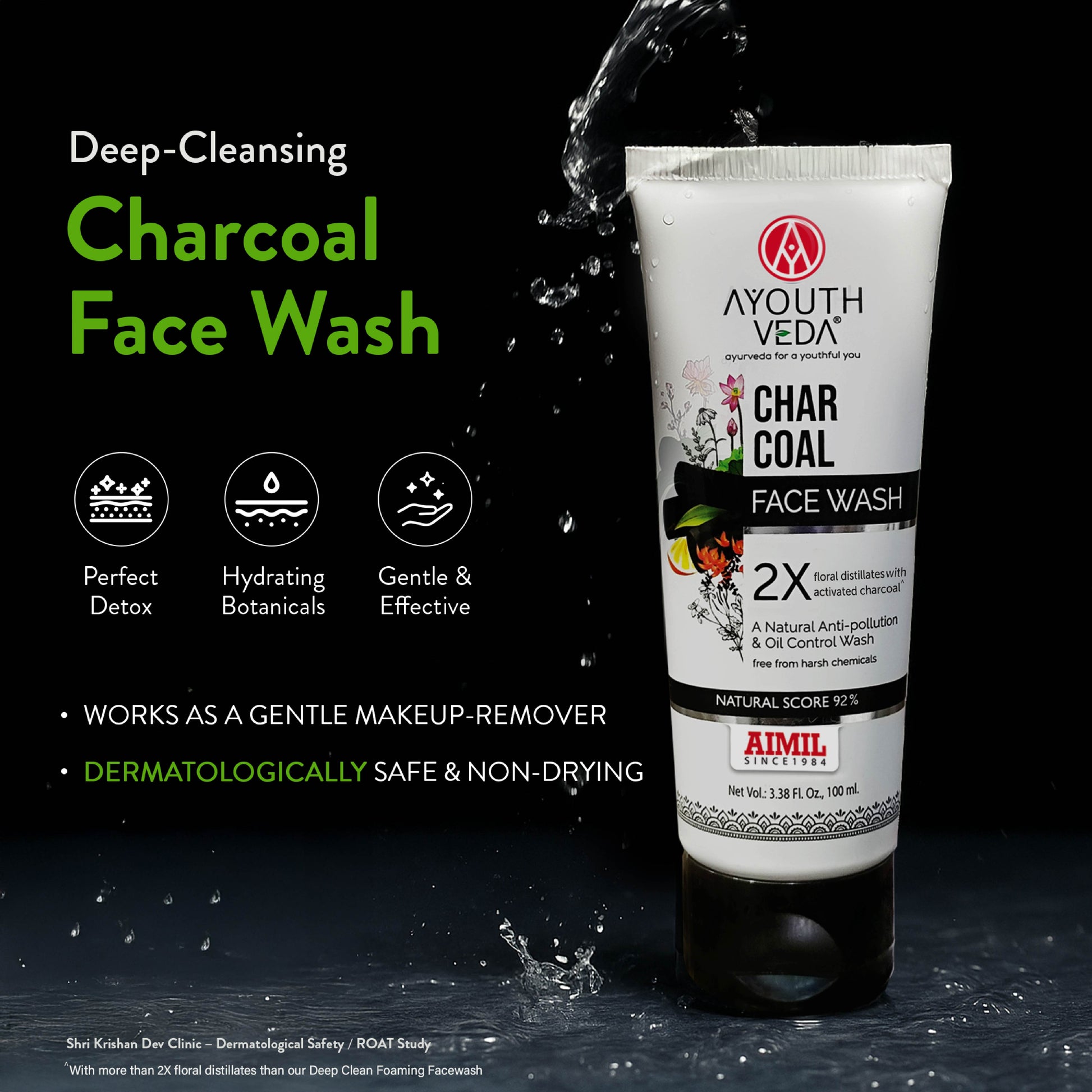 Ayouthveda Charchol Face Wash Pack of 2(100 ml) Aimil Ayouthveda