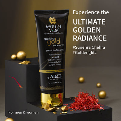 Ayouthveda Sparking Gold Face Wash 100 ml Aimil Ayouthveda