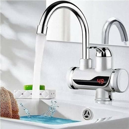 Instant Electric Water Heater Digital Display Instant Hot Faucet Home Water Heater Tank less for Tap, LED Electric Head Water Heaters For Home Kitchen (3000W) - HalfPe