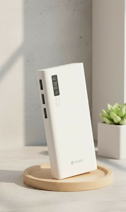 ONBIZ OB-1035 10200mAh High-Quality Power Bank with LED Display & Multi-Port Output