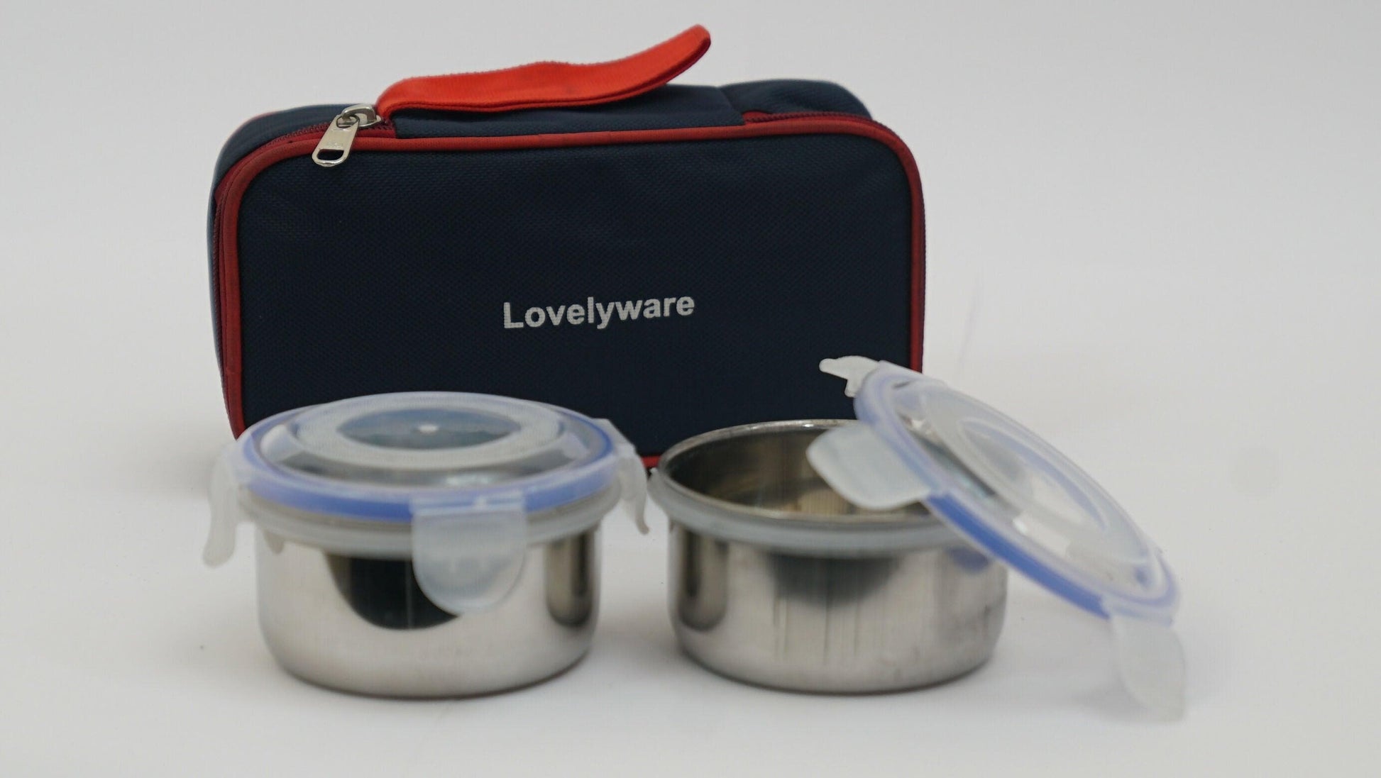 Capsule Forelock Lunch Box (300ml*2 Container With Bag) - HalfPe