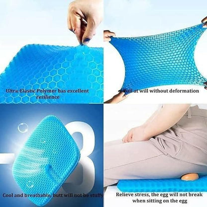 Comfortable Blue Design Gel Pad For Soft Sitting Purpose (Blue) - HalfPe