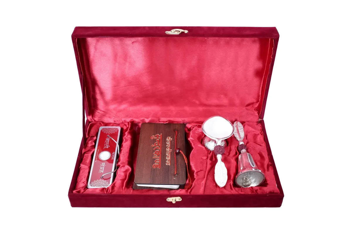 Sunderkand And Aarti Sangrah (Hindi) With Silver Coin In A Premium Velvet Box Pack Brings Calmness, Reduces Stress, And Promotes Inner Peace