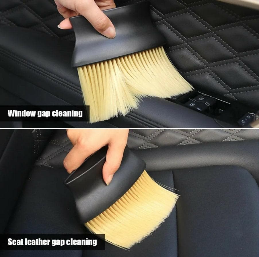 Car Interior AC Vent Dashboard Dust Dirt Cleaner Cleaning Brush Wet and Dry Plastic Wet and Dry Brush - HalfPe