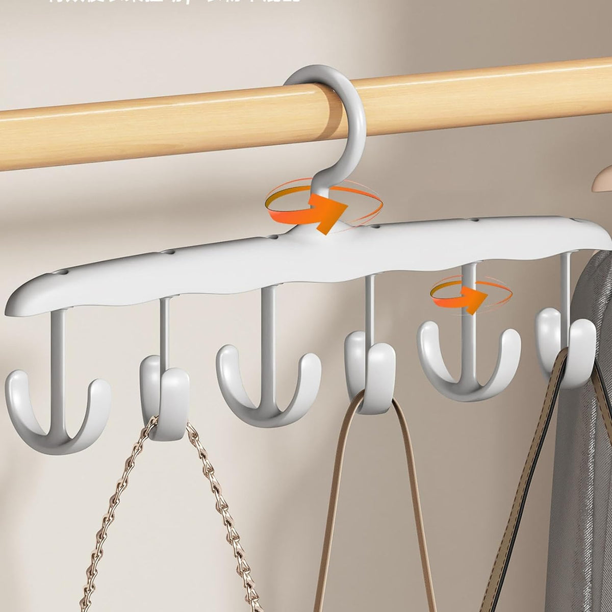 Tank Top Hanger 12-hook Space Saving Hanger Capacity Rotatable Wood Space Saving Hanger Closet Organizers And Storage For Dorm  Apartment For Tank Top HP DD