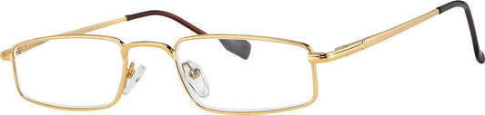 Klar Eye Full Rim Rectangle Reading Glasses Men And Women Powers +0.75 To +3.50+2.25 Power Gold