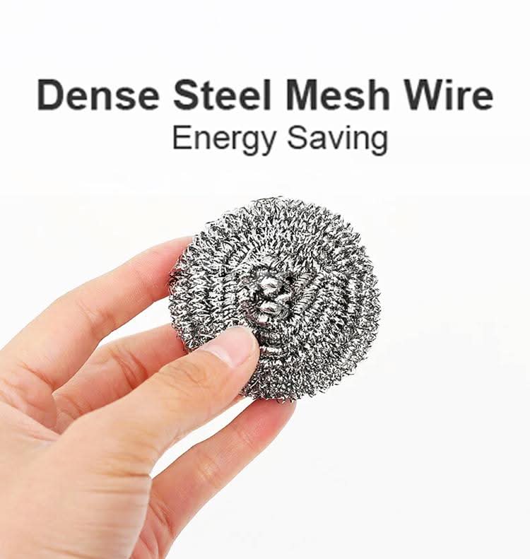 Round Shape Stainless Steel Scrubber (Pack Of 6) HP DD