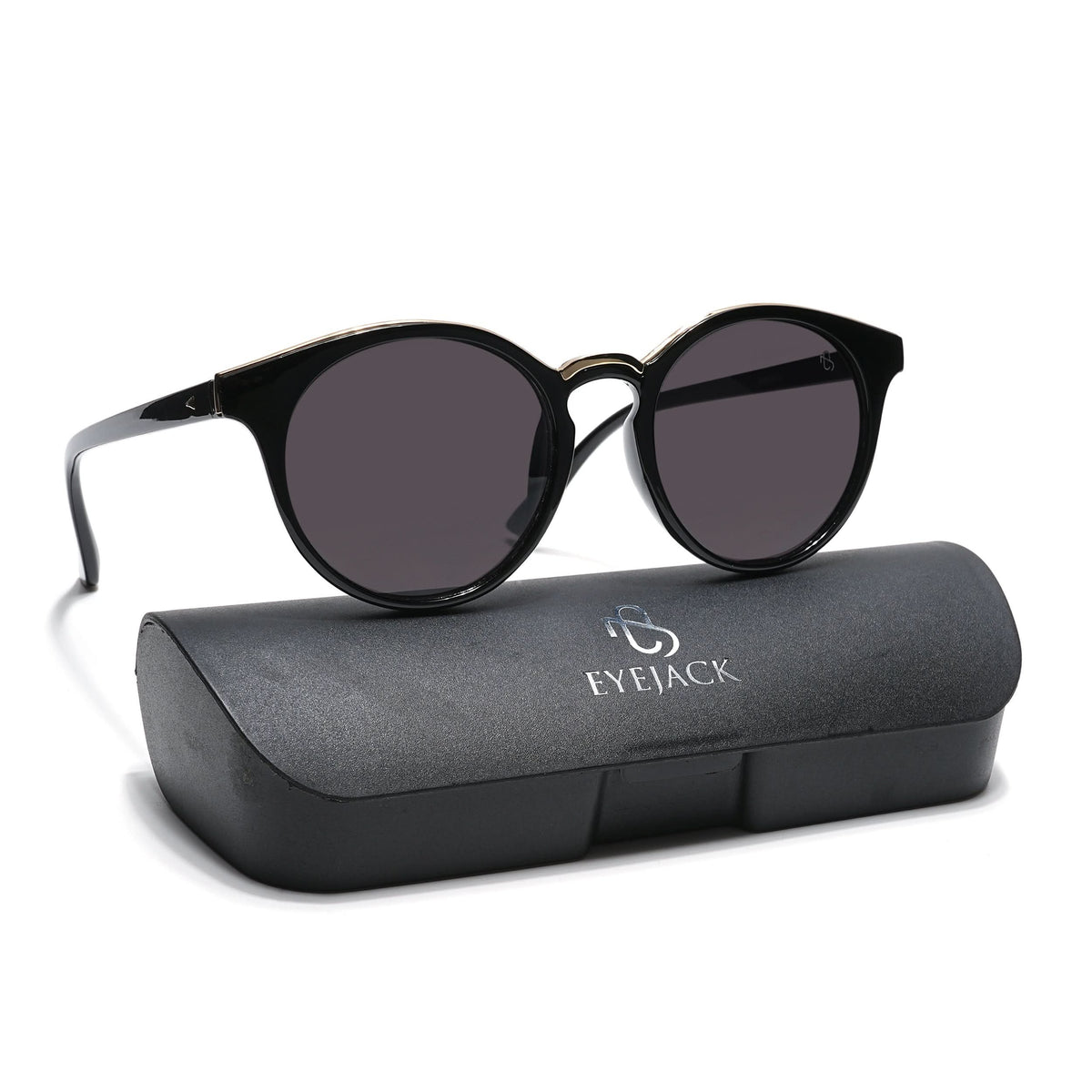 Eyejack Black & Golden Cateye Sunglasses for Men and Women - Style L885 - view 8