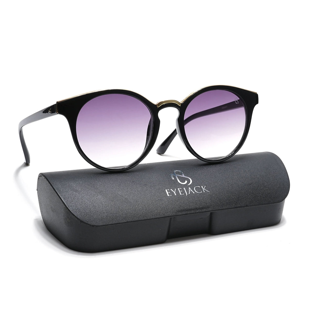 Eyejack Black & Golden Cateye Sunglasses for Men and Women - Style L886 - view 7