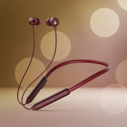 boAt Rockerz 195 Pro Bluetooth Wireless in Ear Neckband W/Up to 20 Hrs Playtime,40 Ms Low Latency Beast Mode (Maroon Maverick)