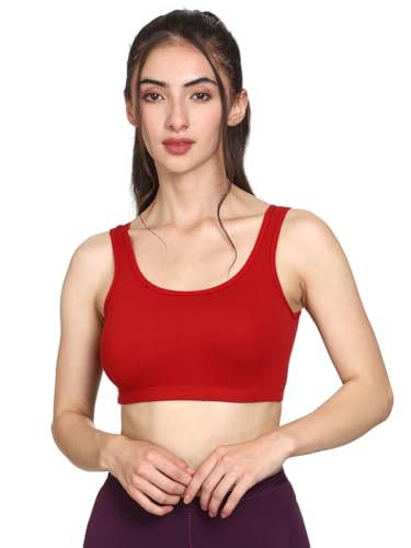 Women Cotton Non Padded  Air Sports Bra (Pack of 3) (Multi color)