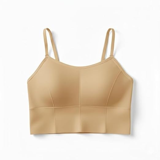 Women's Cotton Everyday Sports Bra – Wire-Free, Lightly Padded Support Shaper for Yoga, Gym & Daily Wear (Free Size) dainty