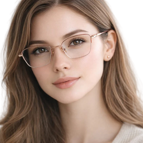 Fancy Half Rim Oval Frame For Women 140mm
