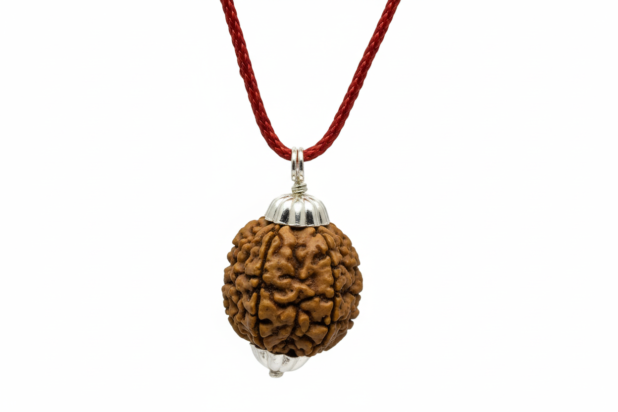 2 Mukhi Rudraksha Bead – Ardhanarishvara Blessing Sacred Natural Rudraksha