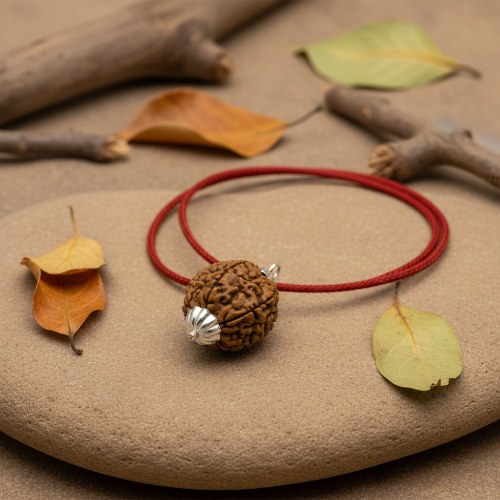 2 Mukhi Rudraksha Bead – Ardhanarishvara Blessing Sacred Natural Rudraksha