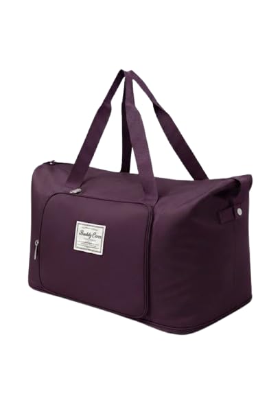 Buddy Cares Nylon 41 Litre Expandable Foldable Travel Duffle Bag for Women – Waterproof – Wine