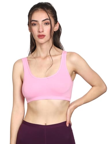 Women Cotton Non Padded  Air Sports Bra (Pack of 3) (Multi color)
