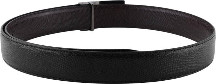 ZEVORA Men Genuine Leather Reversible Belt (Black) - HalfPe