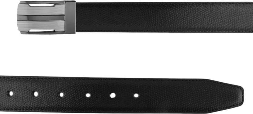 ZEVORA Men Genuine Leather Reversible Belt (Black) - HalfPe