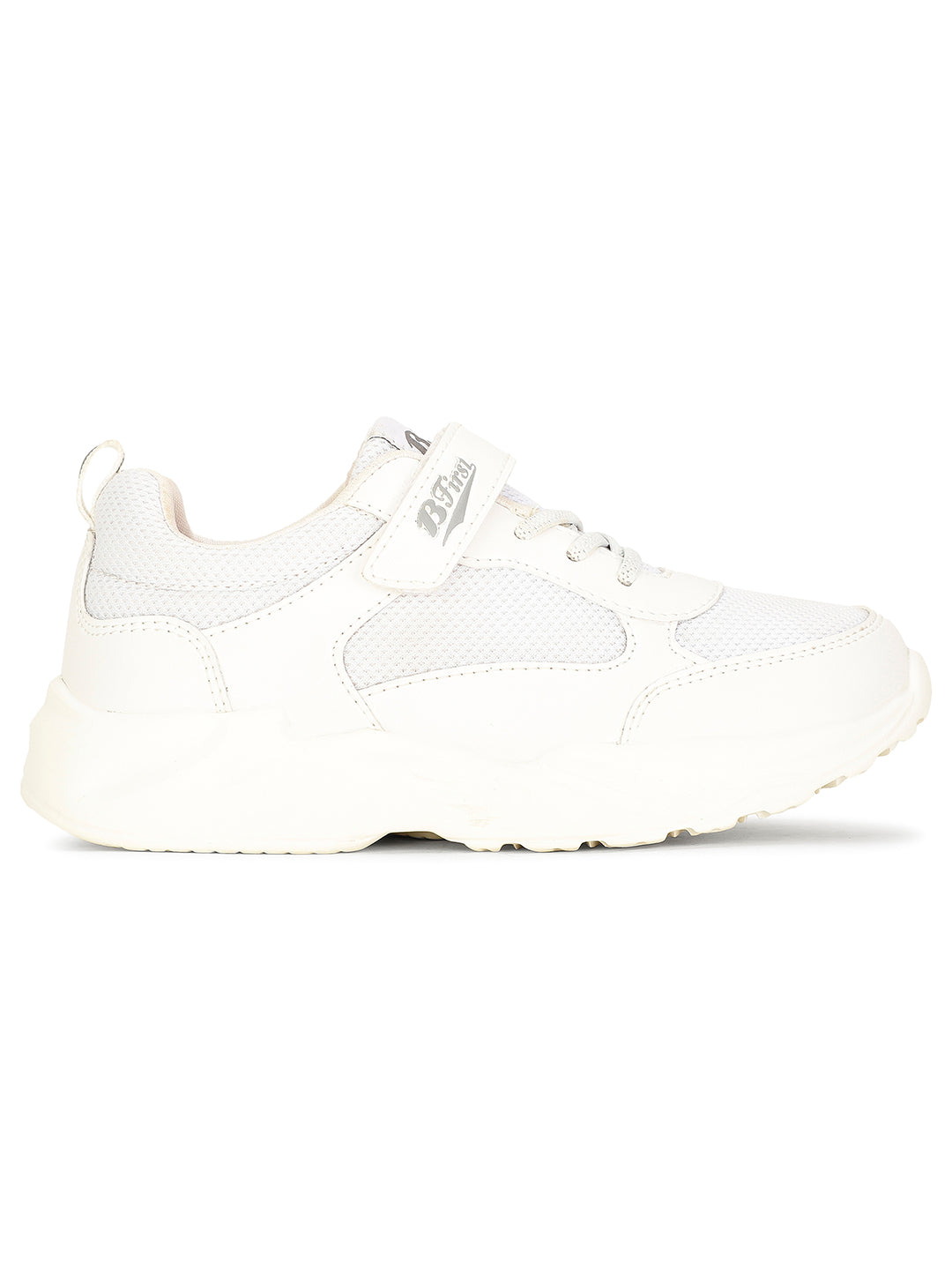 Bata Kids' Unisex White Velcro Oxford School Shoes - White