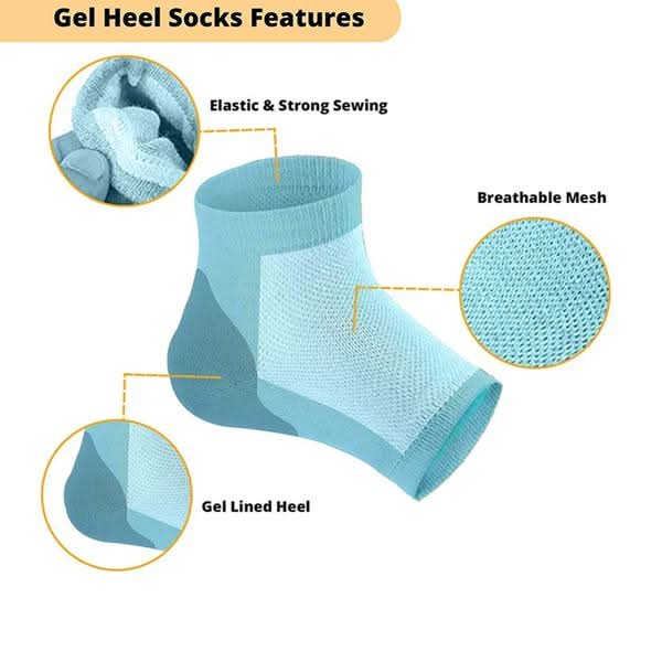 Gel Heel Socks – Soft, Cushioned Socks for Heel Pain Relief and Foot Comfort
