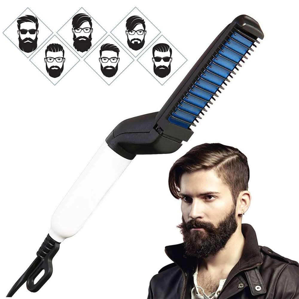 Mens Beard And Hair Curling Straightener (Modelling Comb) HP DD