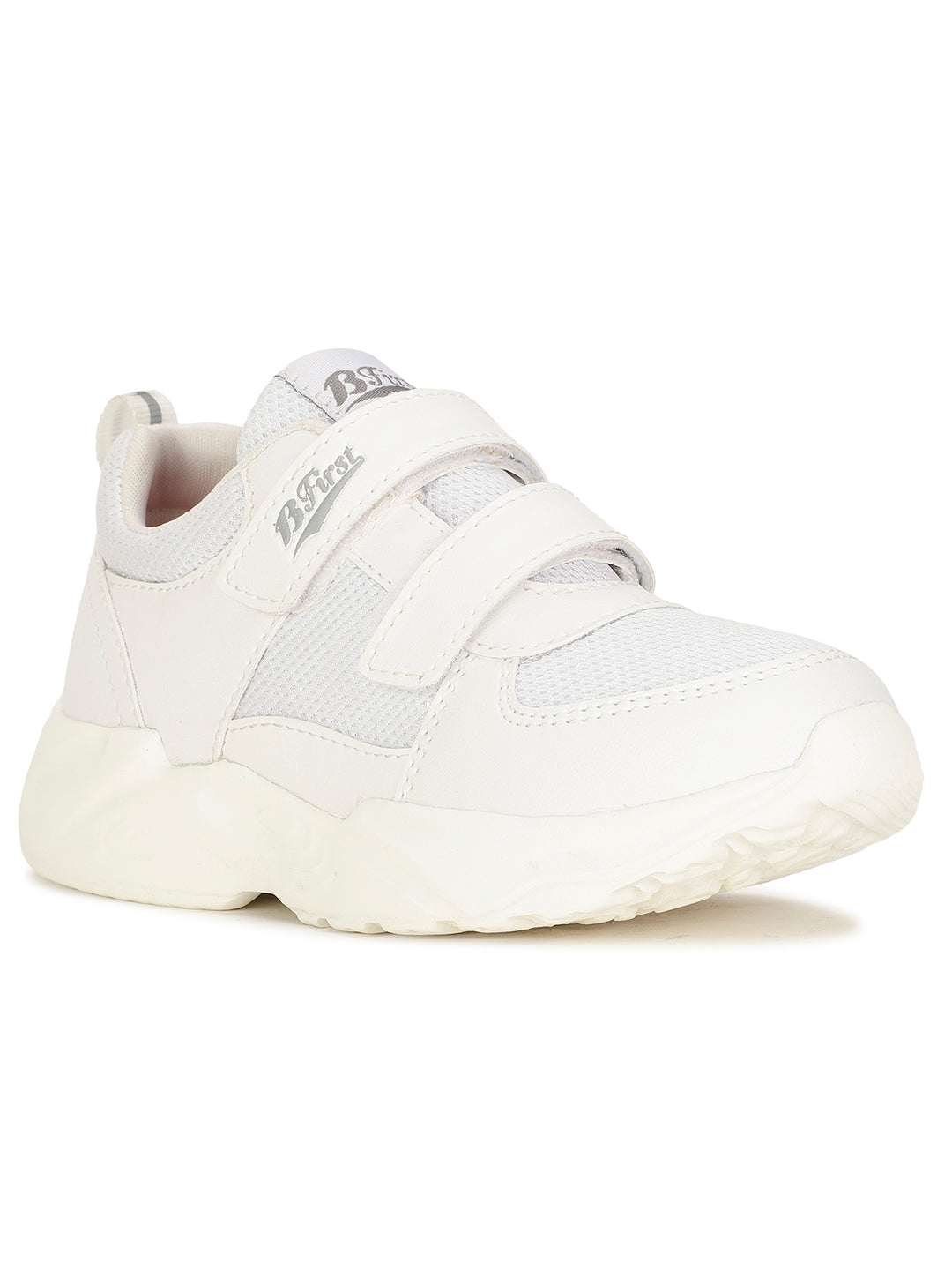 Bata Kids' Unisex White Velcro School Shoes - White