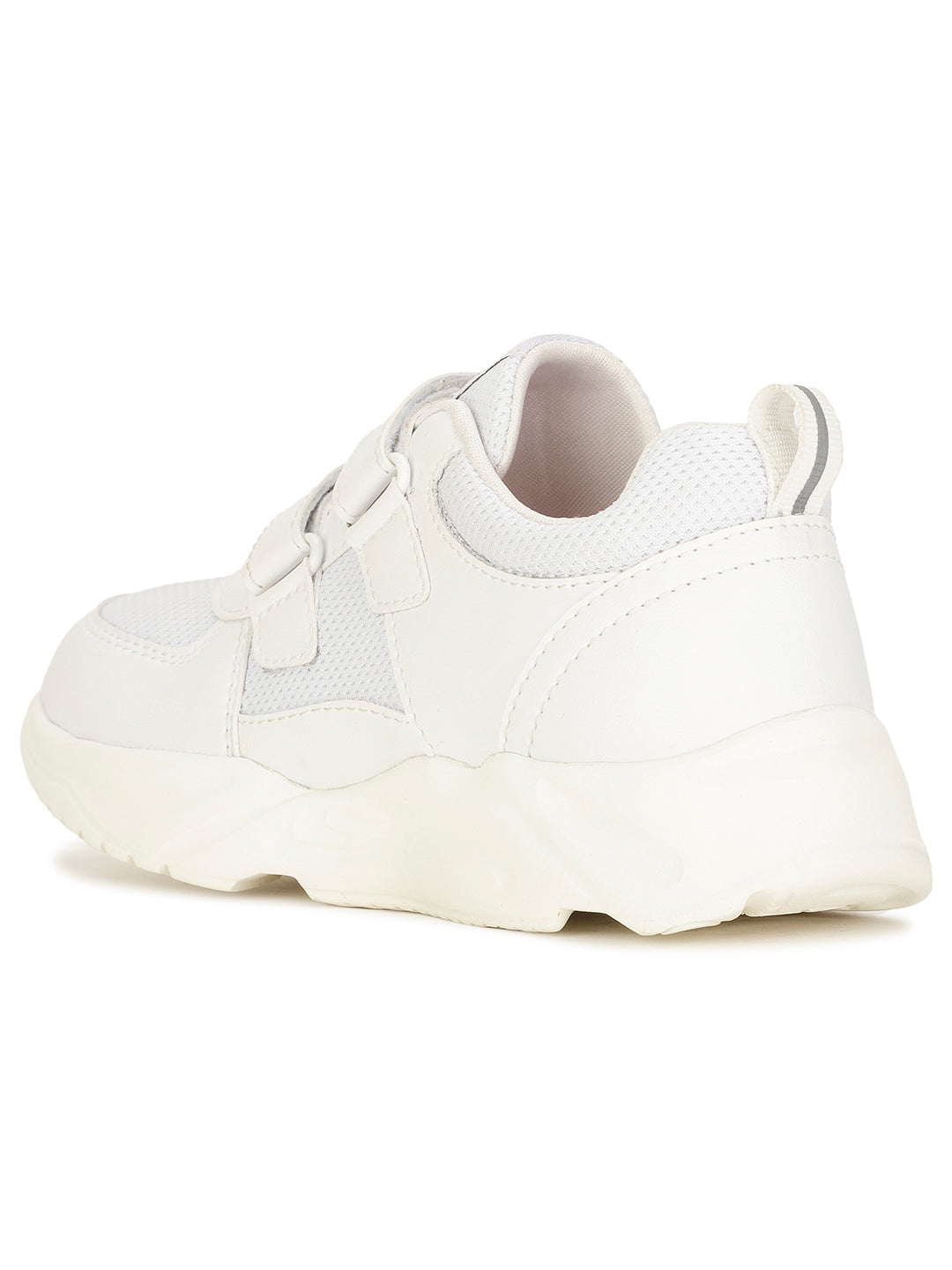 Bata Kids' Unisex White Velcro School Shoes - White