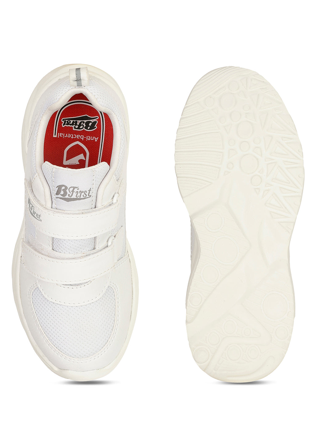 Bata Kids' Unisex White Velcro School Shoes - White