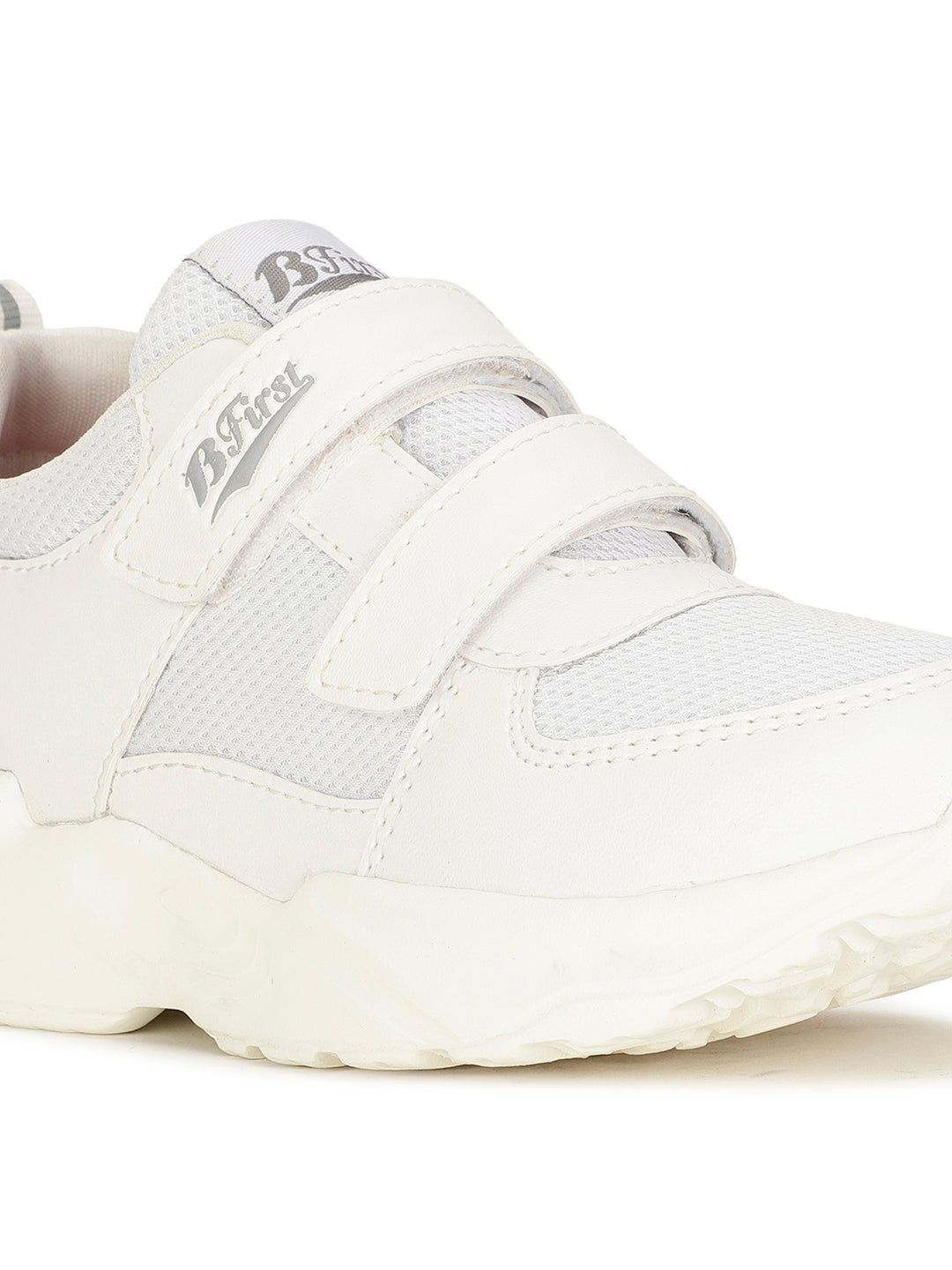 Bata Kids' Unisex White Velcro School Shoes - White